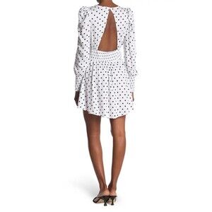 AFRM Floral Long Sleeve Cutout Smocked Mini Dress Size M